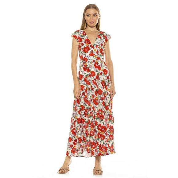 Alexia Admor Women’s Size 8 Medium Poppy Floral Summer Maxi Dress - Picture 1 of 9